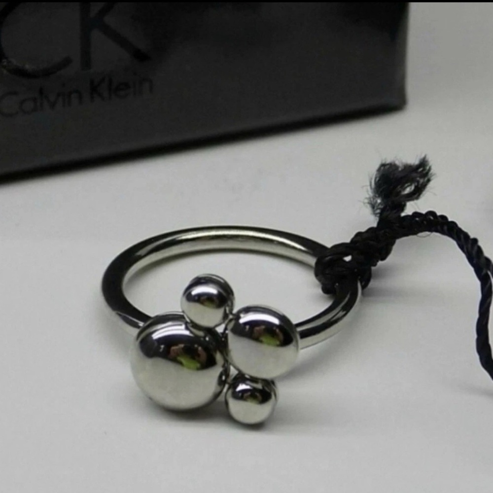 Calvin Klein Silver Fidget Ring | Spinner Ring | w/ Box & Black Pouch - Picture 2 of 4